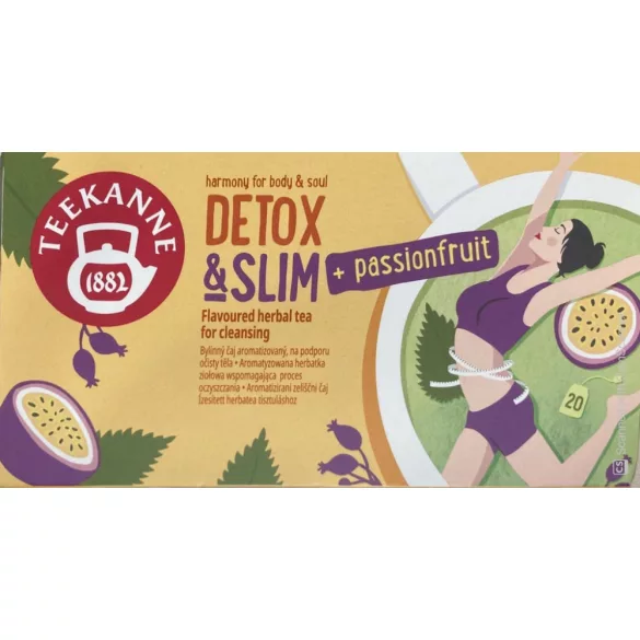 Teekanne hbs detox slim passionfruit tisztító tea 20db - bio és refomélelmiszer