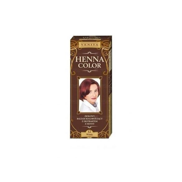 Henna Color szinező hajbalzsam nr 12 meggyvörös 75 ml