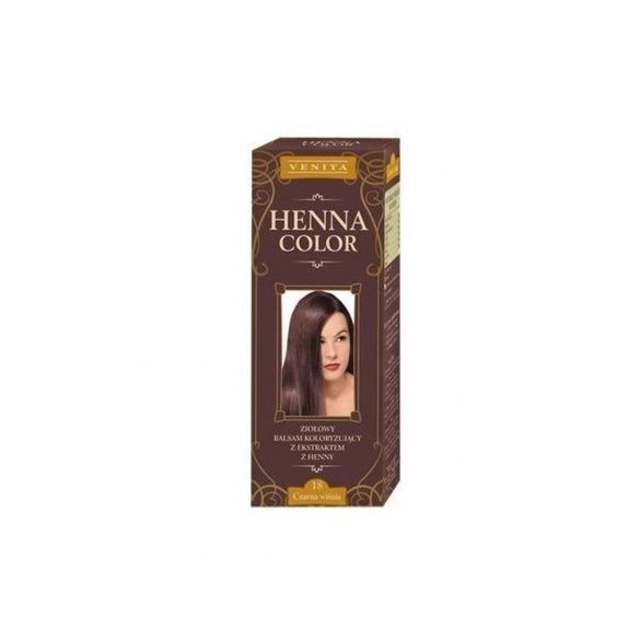 Henna Color szinező hajbalzsam nr 18 fekete meggy 75 ml