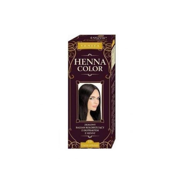 Henna Color szinező hajbalzsam nr 19 fekete csokoládé 75 ml