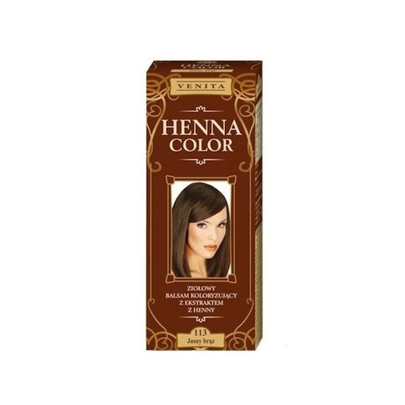 Henna Color szinező hajbalzsam nr 113 világosbarna 75 ml
