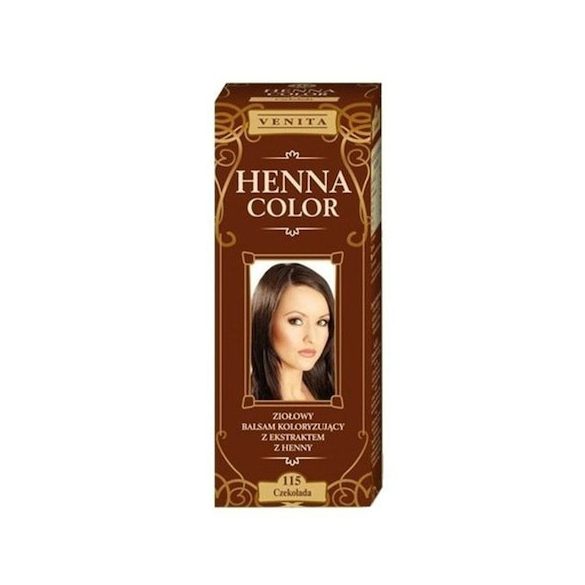 Henna Color szinező hajbalzsam nr 115 csokoládé barna 75 ml