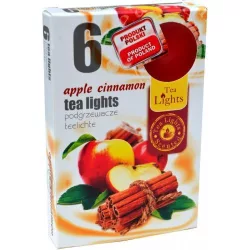 Illatos teamécses alma-fahéj 6 db-os 1 db - aromaterápiás és wellness termékek