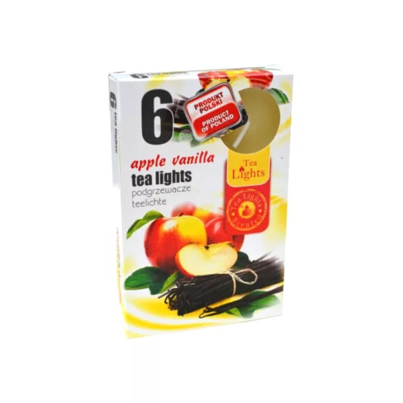 Illatos teamécses alma-vanília 6 db-os 1 db - aromaterápiás és wellness termékek