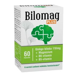 Bilomag plus 110mg gingko biloba kivonatot tartalmazó étrend-kiegészítő kapszula 60 db - bio és vegán étrendkiegészítők