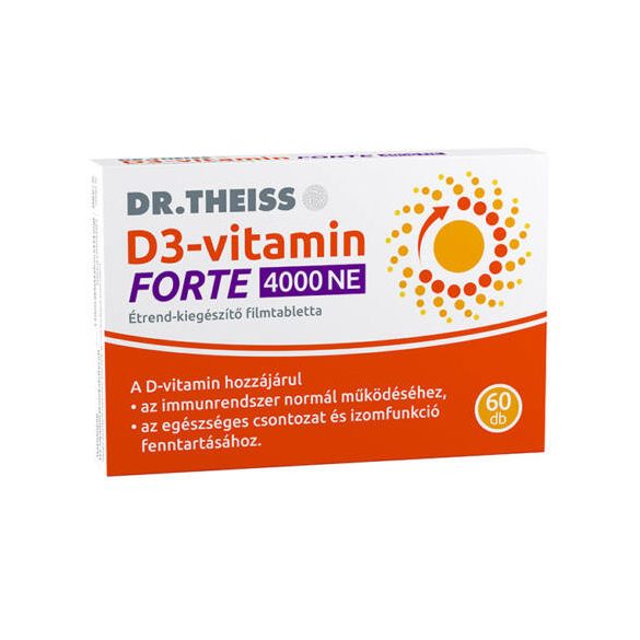 Dr.Theiss d3-vitamin forte étrend-kiegészítő filmtabletta 4000ne 60 db