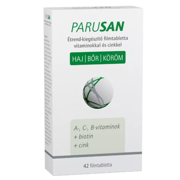 Parusan haj, bőr, köröm vitaminokkal és cinkkel étrend-kiegészítő filmtabletta 42db