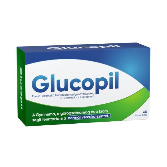 Glucopil étrend-kiegészítő filmtabletta gyógynövényekkel, b-vitaminokkal és krómmal 60db