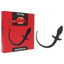Wild play - anál dildó farokkal (fekete) - bio és natúr intim készítmények