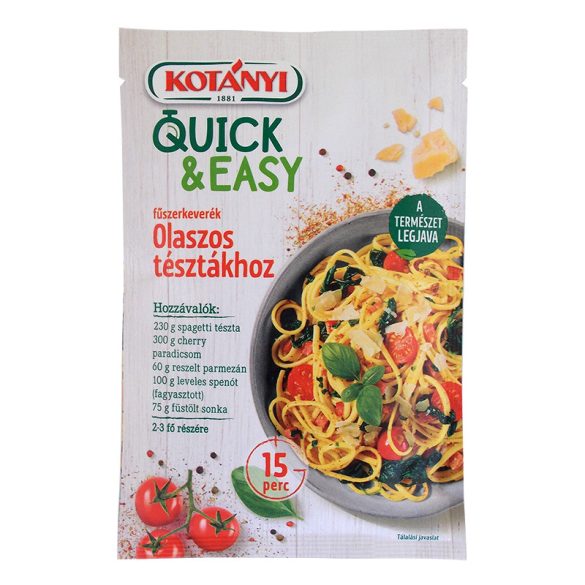 Kotányi quick&easy fűszerkeverék olaszos tésztákhoz 20 g