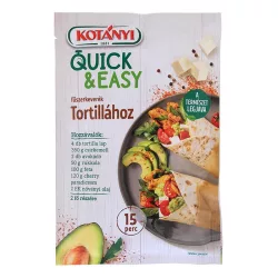 Kotányi quick&easy fűszerkeverék tortillához 20 g - bio és refomélelmiszer