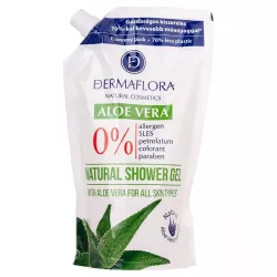 Dermaflora 0% tusfürdő utántöltő aloe vera 500 ml - bio és natúr kozmetikumok