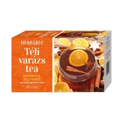 Herbária téli varázs tea - narancs és fahéj ízesítésű 20db - bio és refomélelmiszer