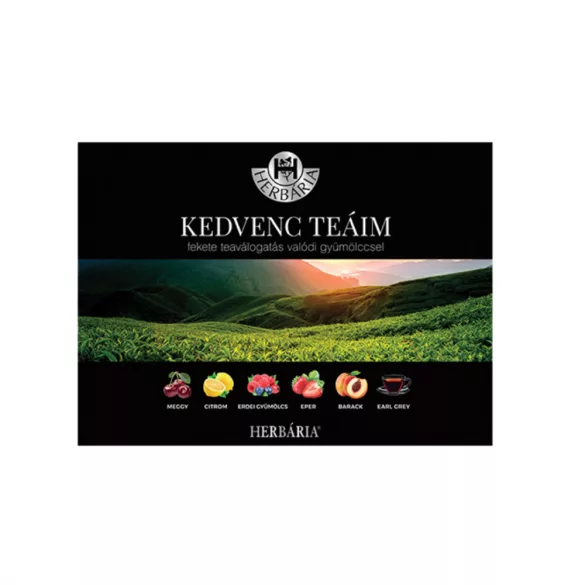 Herbária kedvenc teáim fekete tea válogatás 30db - bio és refomélelmiszer