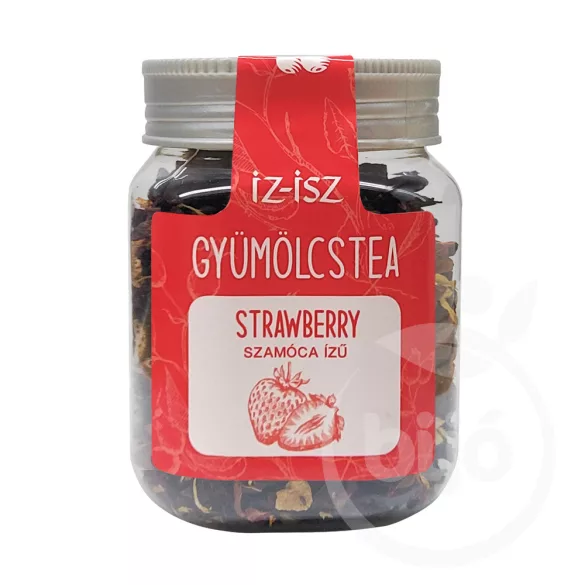 Íz-isz gyümölcstea szamóca ízű 120g