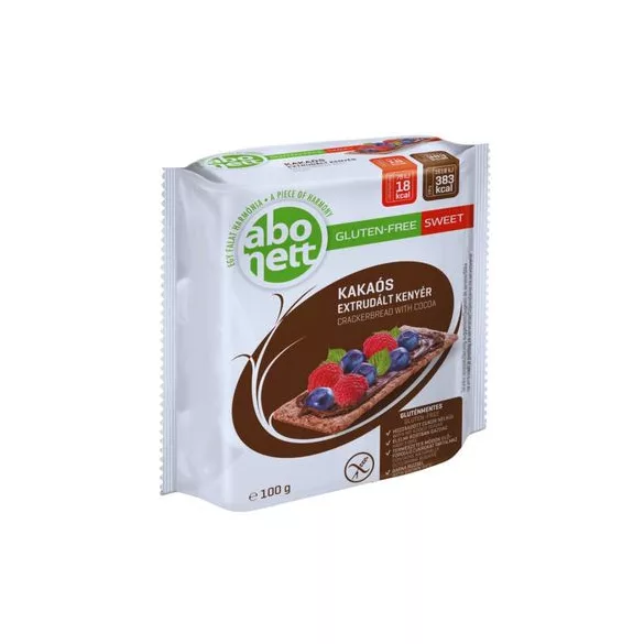Gluténmentes abonett extrudált kenyér kakaós 100g