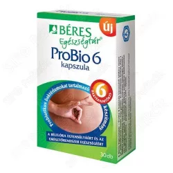 Béres probio 6 élőflórás készítmény 6 baktériumtörzzsel kapszula 30db - bio és vegán étrendkiegészítők