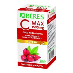 Béres c-max 1500mg csipkebogyó + 3000ne d3 vitamin retard tabletta 90db - bio és vegán étrendkiegészítők