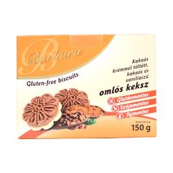 Barbara gluténmentes kakaókrémmel töltött omlós keksz 150 g - bio és refomélelmiszer