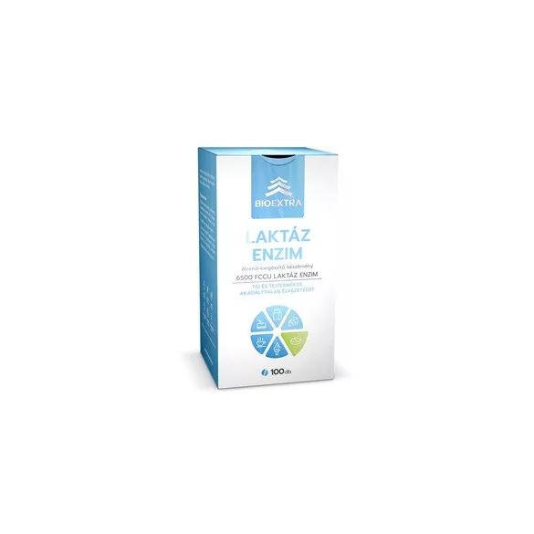 Bioextra laktáz enzim 6500 fccu étrend-kiegészítő rágótabletta 100db