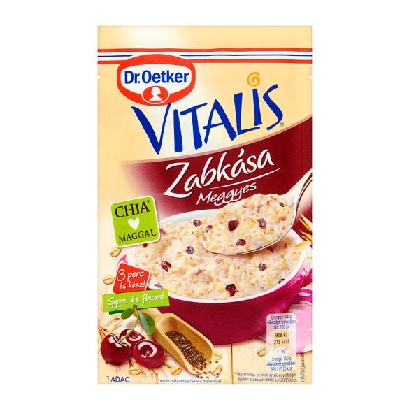 Dr.oetker vitalis zabkása meggyes 55 g