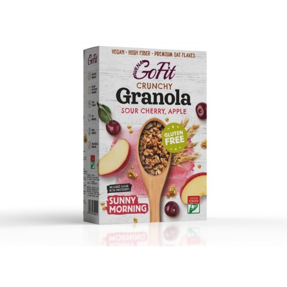 Gluténmentes gofit avena granola meggyes-almás édesítőszerekkel 250g