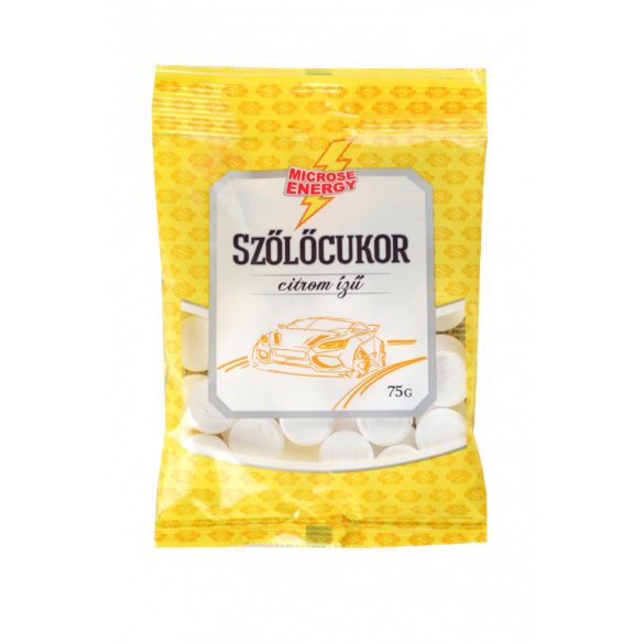 Microse energy szőlőcukor citrom ízű 75g