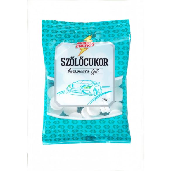 Microse energy szőlőcukor borsmenta ízű 75g