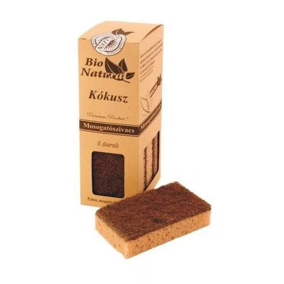 Bio natural kókusz szivacs 6db - bio és natúr tisztítószerek