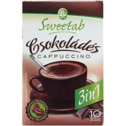 Sweetab cappuccino csokis fruktózzal 10x10g - bio és refomélelmiszer
