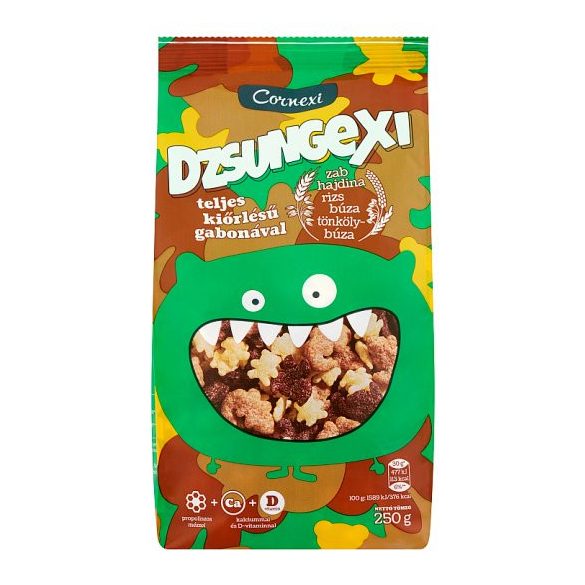 Cornexi dzsungexi mézes-malátás-kakaós gabonapehely 250 g