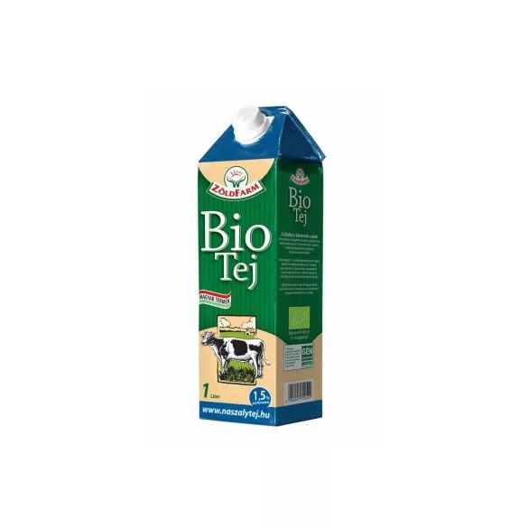 Zöldfarm bio tej 1.5 % uht /tartós/ 1000 ml - bio és refomélelmiszer