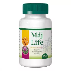 Zöldvér máj life kurkuma+máriatövis kapszula 60 db - bio és vegán étrendkiegészítők
