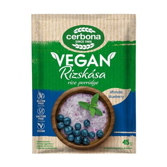 Cerbona vegán rizskása áfonya 45 g