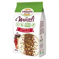 Cerbona gluténmentes müzli csokoládés-epres 200 g