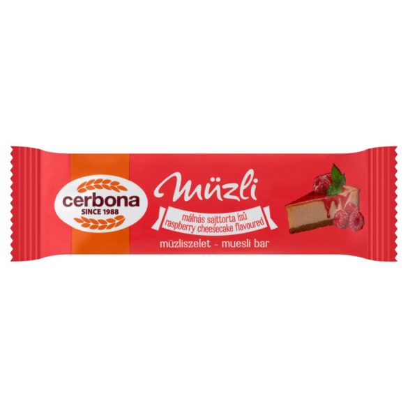 Cerbona müzliszelet málnás sajttorta 20g