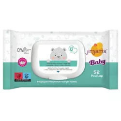 Jimjams baby nedves popsitörlőkendő illatmentes 52db