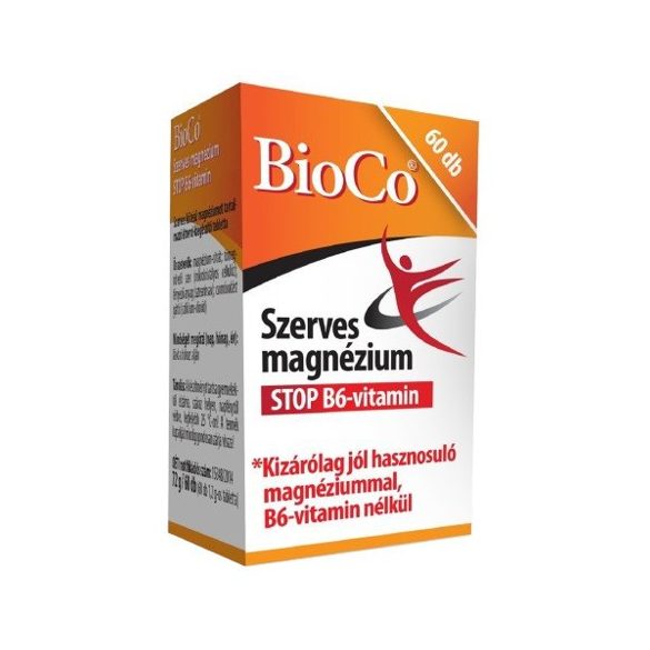 Bioco szerves magnézium stop b6-vitamin tabletta 60 db