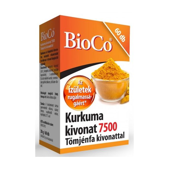 Bioco kurkuma kivonat 7500 tömjénfa kivonattal kapszula 60 db