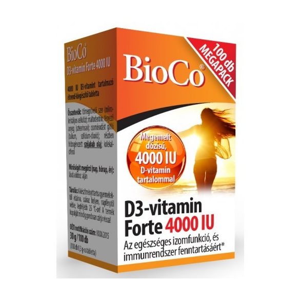 Bioco d3-vitamin forte 4000iu tabletta 100 db