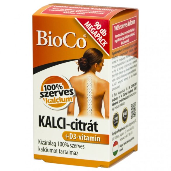 Bioco kalci-citrát+ d3-vitamin megapack kapszula 90 db