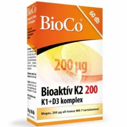 Bioco bioaktív k2 200 k1+d3 komplex tabletta 60db - bio és vegán étrendkiegészítők