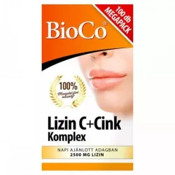 Bioco lizin c+cink komplex 100db - bio és vegán étrendkiegészítők