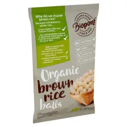 Bio biopont extrudált barna rizsgolyó enyhén sós 100g - bio és refomélelmiszer