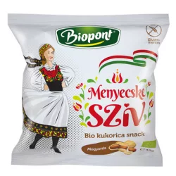 Bio biopont gluténmentes menyecske szív kukorica snack mogyorós ízű 45g - bio és refomélelmiszer