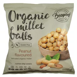 Bio biopont extrudált kölesgolyó földimogyorós 75g - bio és refomélelmiszer