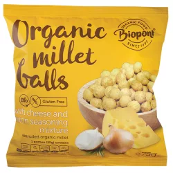 Bio biopont extrudált kölesgolyó sajtos-hagymás 75g - bio és refomélelmiszer