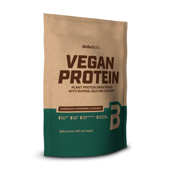 Biotech vegan protein banán ízű fehérje italpor 500 g