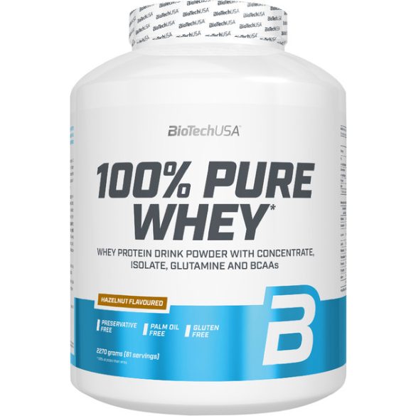 BiotechUSA 100% Pure Whey 2270g mogyoró