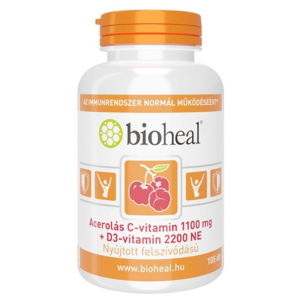 Bioheal acerolás c-vitamin 1100mg +d3 vitamin 2200ne 105db